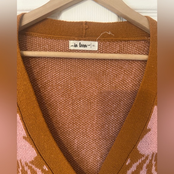 In Loom (Piper & Scoot) Women's Floral Pattern Sweater Cardigan, Size M/L - Picture 7 of 7